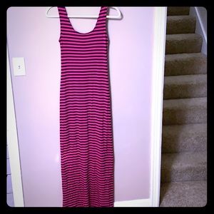Merona Maxi Dress (Target) Pink and Navy XS